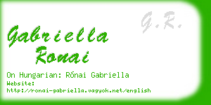 gabriella ronai business card